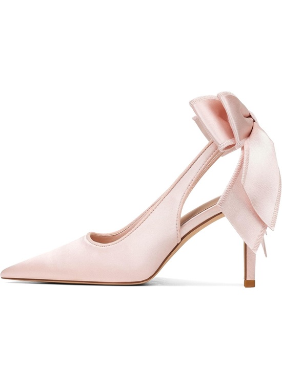 Shoes - NIB Blush Pink Satin Bridal Slingback Heels Size 8